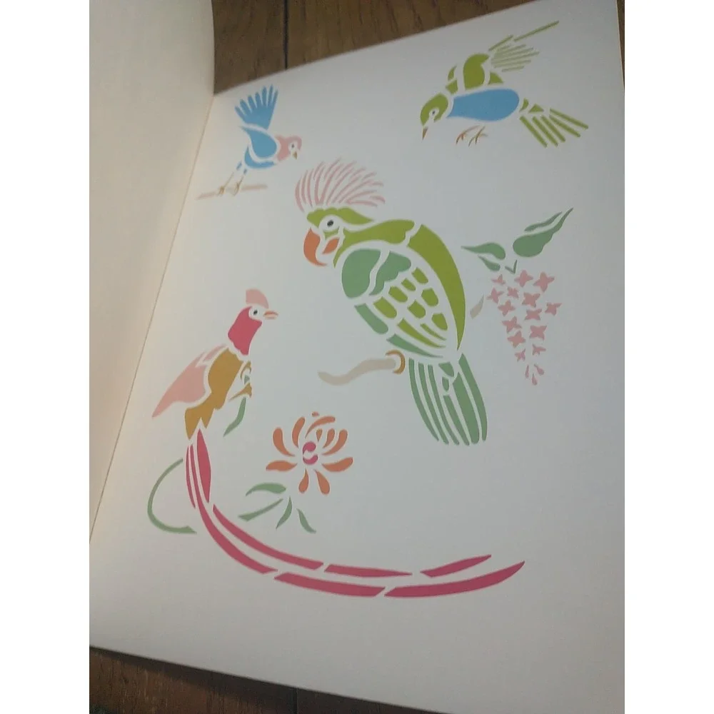 Vintage‎ Exotic Birds Cut and Use Stencils Celeste Plowden 53 Stencils NEW